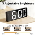 thumbnail image 2 of DAYBETTER Digital Alarm Clock, Alarm Clock for Heavy Sleepers, 6.3inch Led Clock with Temperature Display, 12/24H, Dimmable, Snooze, for Kids Teens Boys Girls, 2 of 8