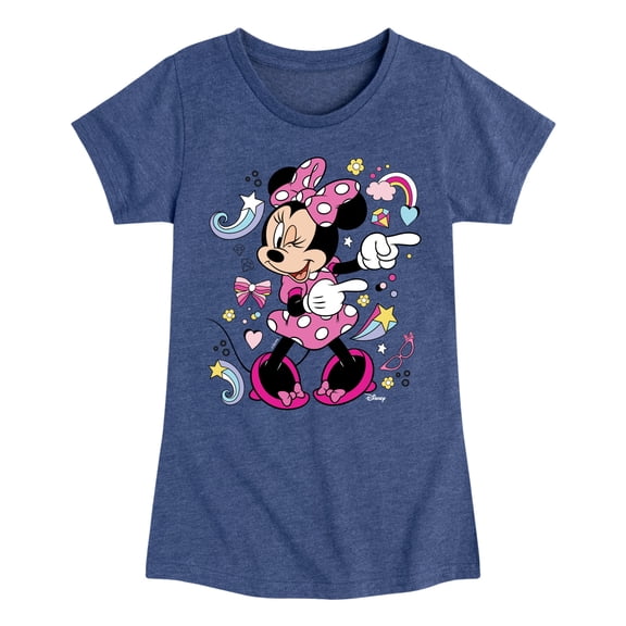Disney Jr. - Minnie Mouse - Girls Fitted Short Sleeve Tee