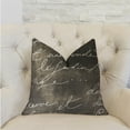 thumbnail image 2 of Plutus Love Script Black Luxury Throw Pillow - Double sided 16" x 16", 2 of 3