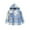 Blue, variant on WhouRiu Toddler Boys' Jacket Plaid Printed Button Up Hooded Jacket Child Loose School Sports Casual Autumn Jackets Blue,Sized 3-4