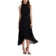 thumbnail image 1 of 1.STATE Womens Pleated Halter Midi Dress, black, L, 1 of 1