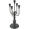 thumbnail image 6 of DecMode 5 Holder Black Metal Scroll Antique Style Taper Candelabra, 6 of 9