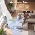 thumbnail image 6 of ADVWIN Smart Bladeless Tower Fan, 26ft/s Fast Cooling, 24 Speeds, App Control, 90° Oscillation, Grey, 6 of 9