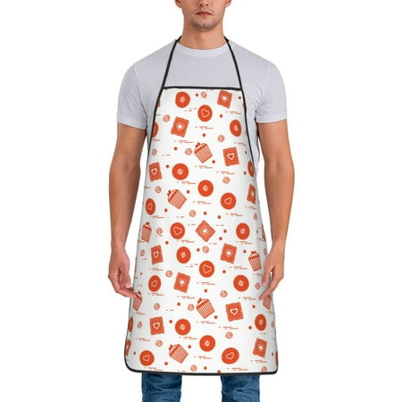 

Xecao Pastry Print Funny BBQ Chef Aprons for Men Women Adjustable Kitchen Cooking Aprons with Pocket Waterproof Oil Proof No Pilling Fading