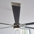 thumbnail image 3 of 6LFR62RZWD-Visual Comfort Fan Collection-Monte Carlo Fans-Loft-62 Inch 6 Blade Ceiling Fan with Light Kit-Matte White with Brushed Steel Finish, 3 of 10
