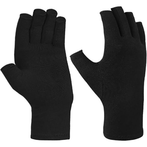 Jtbuh XLY Fingerless Compression Gloves for Men & Women - Lightweight Workout & Cycling Fitness Gloves with Pressure Relief Design
