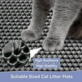 thumbnail image 3 of 24*15in Cat Litter Mat Cat Litter Trapping Mat, Honeycomb Double Layer Design, Urine and Water Proof Material, Scatter Control, Less Waste，Easier to Clean,Washable, 3 of 5