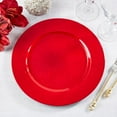 thumbnail image 2 of Fennco Styles Faux Mother of Pearl Charger Plates 13" Round, Set of 4 – Red Table Chargers for Weddings, Family Dinners, Special Events, Everyday Use and Home Décor, 2 of 5