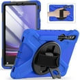 thumbnail image 1 of Funda protectora para Samsung Galaxy Tab S10 Lite / S10 FE / S9 FE 5G / S9 Tablet de 10,9''/11'', a prueba de golpes, con portalápices, correa de mano giratoria de 360° y correa para el hombro., 1 of 9