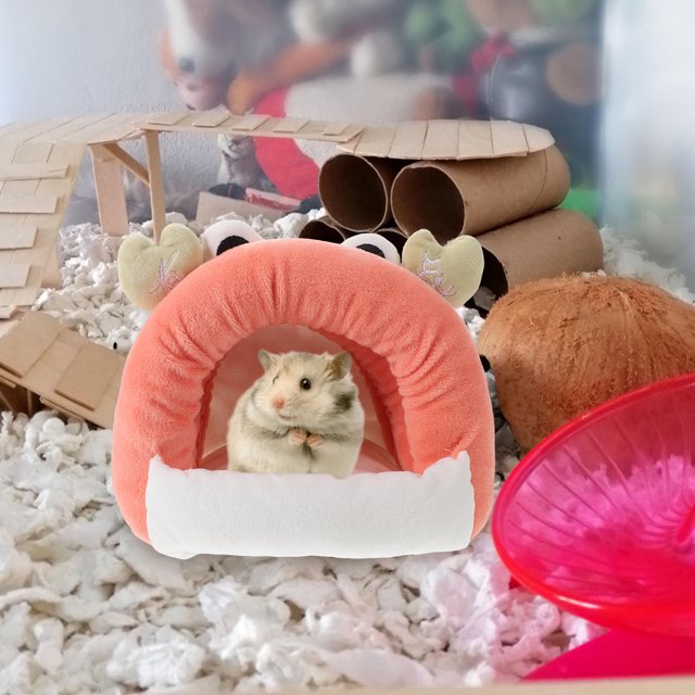 unbranded Casa Cálida Para Mascotas Pequeñas Con Cómodo Y Transpirable Para Pequeños Roedores