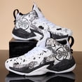 thumbnail image 5 of Men's Graffiti High-Top Basketball Sneakers, Performance Athletic Shoes with Non-Slip Sole for Sports, Training, and Casual Wear, 5 of 9