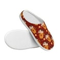 thumbnail image 3 of Daiia Heart Christmas Hot Cocoa Print Women’s Fuzzy Slippers Memory Foam Lightweight House Shoes Cozy Loafer Flannel House Shoes-39/40, 3 of 7