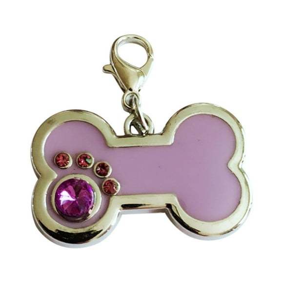 Aluminum Alloy Pet ID Bone Tag, Custom Silent Pet Label for Collar, Animal Identification Marker Accessory