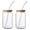 transparent, variant on WRISTBIQUE Cup With Lid And Straw Glass Water Cups Transparent 2Pcs 4.9*2.4*2.4In