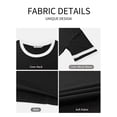 thumbnail image 4 of TEMOFON Shirts for Women Summer Crew Neck Color Block Short Sleeve T Shirts Casual Comfort Basic Womens Tees Black L, 4 of 8