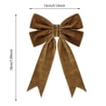 thumbnail image 2 of 2Pcs Christmas Velvet Bow Ornament, 7.09" Brown Wreath Twist Tie Ribbon with Metal Wire, Soft Fabric Hanging Decoration for Gift Wrapping, Garland, Tree, and Rustic Holiday Party Decor, 2 of 4