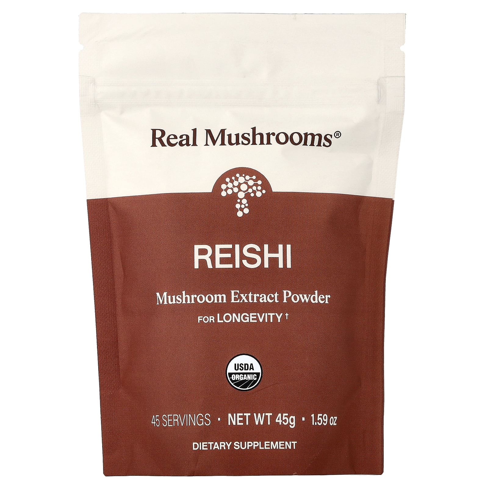 Real Mushrooms Reishi, Mushroom Extract Powder, 1.59 oz (45 g)