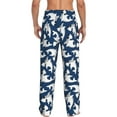 thumbnail image 3 of Uemuo Shark Pattern Men's Wide Leg Palazzo Lounge Pants with Pockets Light Weight Loose Comfy Casual Pajama Pants-, 3 of 9