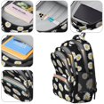 thumbnail image 4 of Daisy Pioneer Flower Black Pattern Backpack for School, Cute School Bag with Adjustable Shoulder Straps and Padded Back, 16.9"x12.6"x5.9", 4 of 5