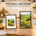 70s Frame Texture 12x18 Walnut Picture Frame with Mortise & Tenon Joinery, 8.5x11 Mat ...