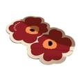 thumbnail image 3 of GUOOL Tapis de Porte Double Forme de Fleurs Antidérapant Tapis de Sol Intérieur Tapis d'Entrée Durable Rouge 40cmx60cm, 3 of 9
