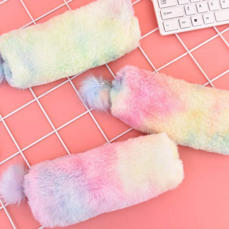 Xmmswdla Pen Case Rainbow Pens for Girls Plush Unicorn Pencil Case Cute Unicorn Multicolor Pen Kids Cute Gel Ink Pens Cartoon Unicorn Rollerball Pens