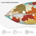 thumbnail image 5 of Kll Fall Maple Leaves Decorative Throw Pillow Covers Velvet Soft For Couch Sofa Bedroom Living Room Outdoor -18"X18", 5 of 8