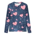 thumbnail image 4 of Valentine's Day Outfits Women's Cute Heart T-Shirts Casual Long Sleeve Tops Holiday Cute Basic Tees, 4 of 4