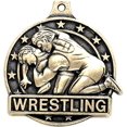 thumbnail image 2 of Wrestling Medals, 2" Gold Diecast Wrestling Medal Award 1 Pack, 2 of 3