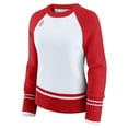 thumbnail image 3 of Women's WEAR by Erin Andrews White/Scarlet San Francisco 49ers Colorblock Raglan Sweater, 3 of 4