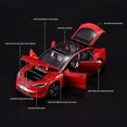 thumbnail image 3 of 1:24 Tesla Model S Model 3 Tesla Model Y Alloy Die Cast Toy Car Model Sound And Light Children's Toy Collectibles Birthday Gift TA, 3 of 5