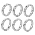 thumbnail image 4 of SEWCHICS Metal Keychain Rings Round Handicraft 6Pcs 1.4X1.4X0.2In, 4 of 8