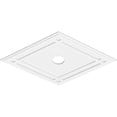 thumbnail image 4 of Ekena Millwork CMP40X26DD-04000 4 in. ID x 14 in. Rectangle Diamant Architectural Grade Médaillon de Plafond Contemporain PVC, 4 of 4