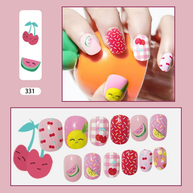 Mejora de uñas para niños con parches para uñas para niños parches para uñas terminados uñas postizas parches adhesivos para uñas parche para uñas