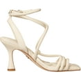 thumbnail image 6 of Sam Edelman Maven Ivory Tubular Vamp Buckle Ankle Straps Flared Heeled Sandals (Ivory, 10), 6 of 6