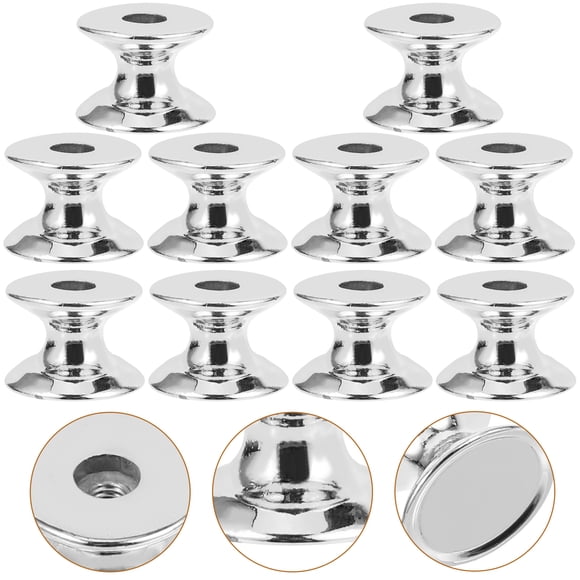 COOPHYA 10Pcs Silver Handle for Cupboard in 1.85x1.85in for Furniture Hardware