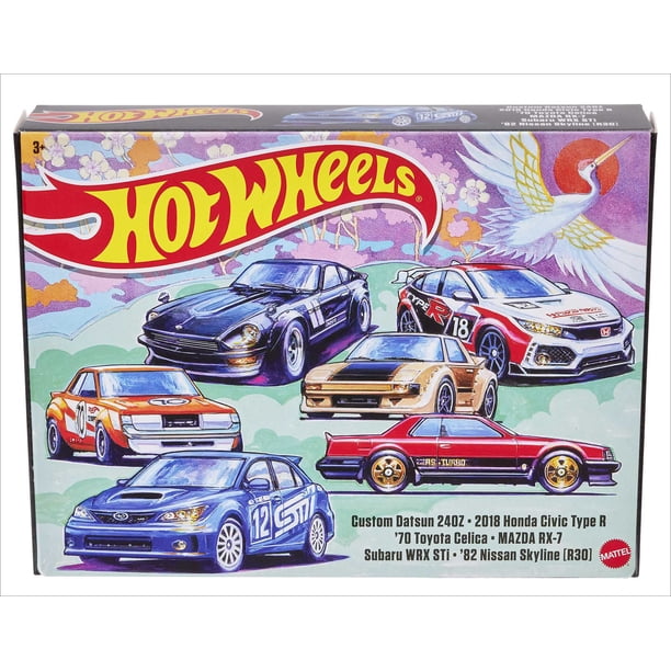 Hot Wheels Premium Japanese Car Culture Set, 6 Pack Toy Cars