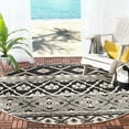 thumbnail image 2 of SAFAVIEH Veranda Dogon Southwestern Indoor/Outdoor Area Rug, 6'7" x 9'6", Black/Beige, 2 of 10