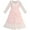 Pink, variant on Girls Dress Lace Long Sleeve Maxi Pink Wedding Party 7 Years