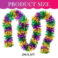 thumbnail image 2 of 1 Pcs Mardi Gras Tinsel Garland, Purple Green Gold Metallic Twist Garland Mardi Gras Hanging Decorations for Mardi Gras Carnival Party Indoor Outdoor Home Supplies, 2 of 9