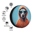 thumbnail image 4 of Pofeuu Cool Dog In Hoodie Print Spare Tire Wheel Cover for Car Truck SUV Camper Universal Fit Spare Tire Cover RV Spare Tire Covers-14 inch, 4 of 6