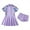 Purple, variant on IBTOM CASTLE Toddler Girls Swimsuit Short Sleeve Zipper Swimdress + Shorts Two Piece Bathing Suits for Kids Teens Beachwear Swimwear 7-8 Years Light Pink