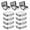 Silver, variant on ABCISI Tin Can, 10Pcs Metal Rectangular Hinged Tins Mini Portable Box with Hinged Lid, Empty Storage Tins, Treat Boxes for Diy Use, Home Organizer for Present Jewelry Pill Candy Matches Soap(WHITE)