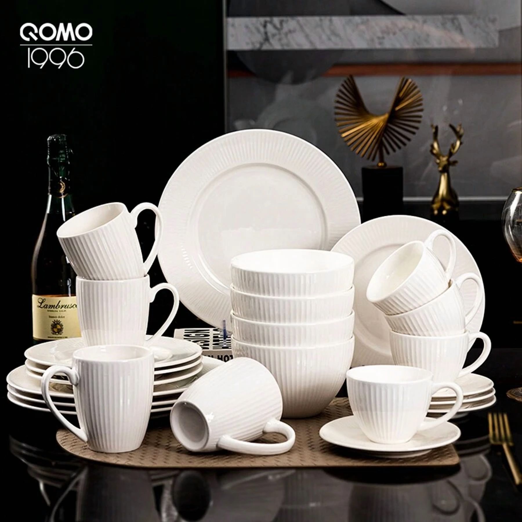Corelle Ocean Blues Geschirrset, 16-teilig Für 4 Personen – Bruchfest & Mikrowellengeeignet