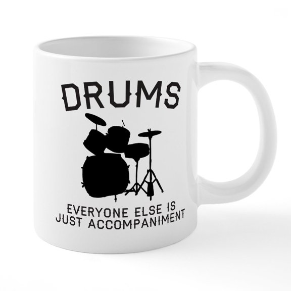 CafePress - DRUMS - 20 Oz White Ceramic Mega Mug