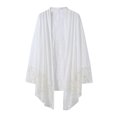 thumbnail image 5 of Ediodpoh Women's Fashion Lace Patchwork Long Sleeve Casual Color Cardigan Coat Bohemian Womens Cardigan Sweaters White XXXL, 5 of 7