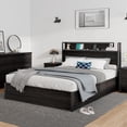 thumbnail image 6 of VANACC Queen Size Lift Up Storage Bed, Storage Headboard & Charging Station, Black, 6 of 7
