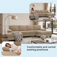 thumbnail image 4 of Leumius 104" U Shaped Sectional Sofa,Modern 4 Seat Oversized Sofa with Double Chaise for Living Room,Camel, 4 of 16