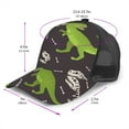 thumbnail image 2 of Disketp Dinosaur Skeleton Print Trucker Hat Men Women - Mesh Baseball SnapBack Cap, 2 of 7
