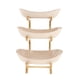 thumbnail image 2 of Plato de frutas con soporte de madera, estantes para pasteles, expositor, organizador, servidor de alimentos 3 niveles beige, 2 of 8